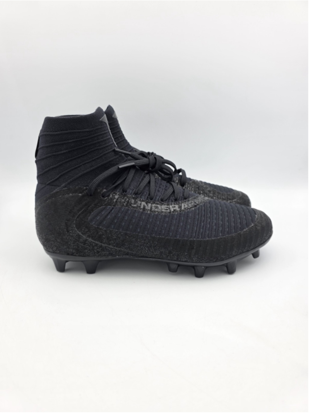 Under Armour Highlight 2 MC Knit Mens Size 7.5 Football Cleats Black 3027304-003